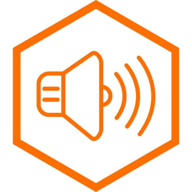 Ses. Web simgesi basit illüstrasyon