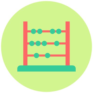 Abaküs. Web simgesi basit illüstrasyon