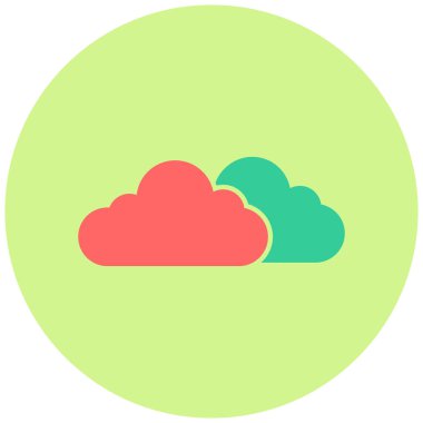 Bulut. Web simgesi basit illüstrasyon