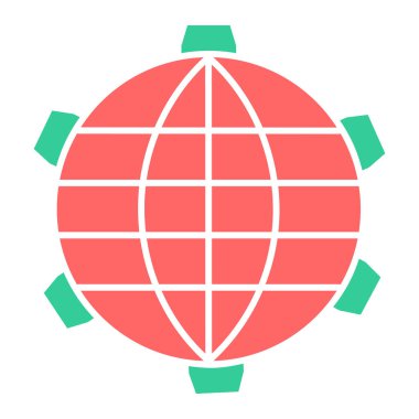 toprak küresi ikon vektör çizimi tasarımı