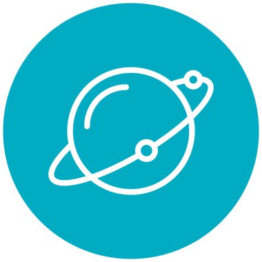 Gezegen ikonu vektör illüstrasyonu