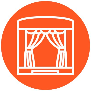 Tiyatro. Web simgesi basit illüstrasyon