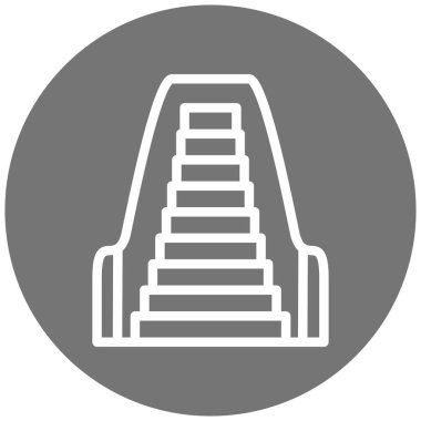 Piramit. Web simgesi basit illüstrasyon