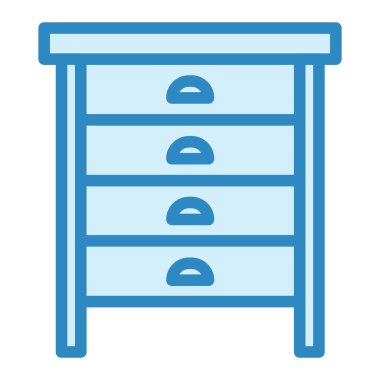 Çekmeceler. Web simgesi basit illüstrasyon