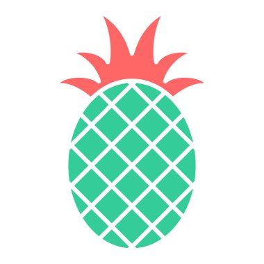 ananas meyve ikonu vektör illüstrasyon tasarımı