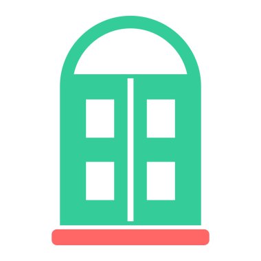 Bina. Web simgesi basit illüstrasyon