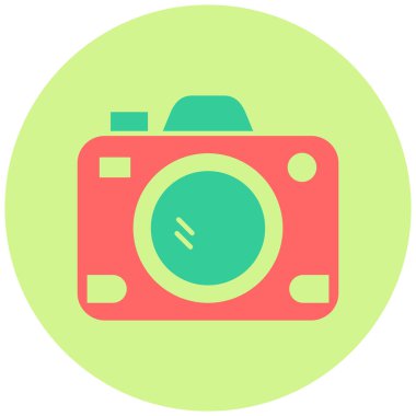 Kamera. Web simgesi basit illüstrasyon