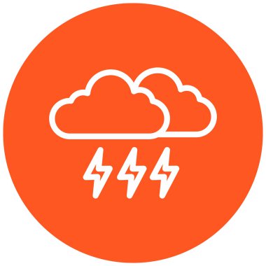 Fırtına bulutu çizgisi vektör simgesi