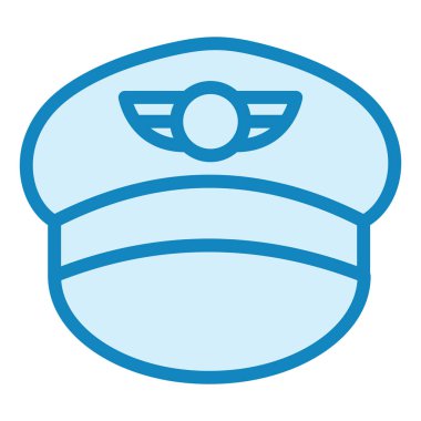 Pilot Şapka modern simge vektör illüstrasyonuName 