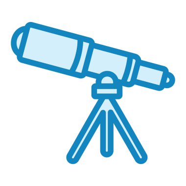 Teleskop. Web simgesi basit illüstrasyon 