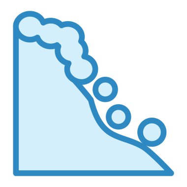 Kar kayması modern ikon vektör çizimi