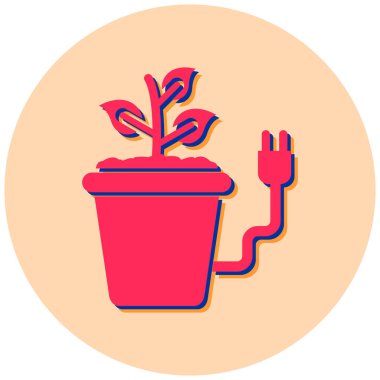 Çevre enerjisi. Web simgesi basit tasarım