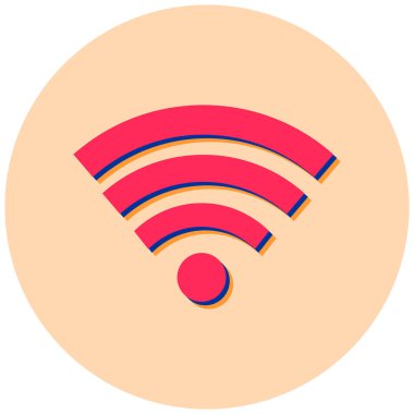 Kablosuz. Web simgesi basit illüstrasyon