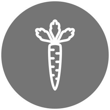 Havuç simgesi, vektör çizimi