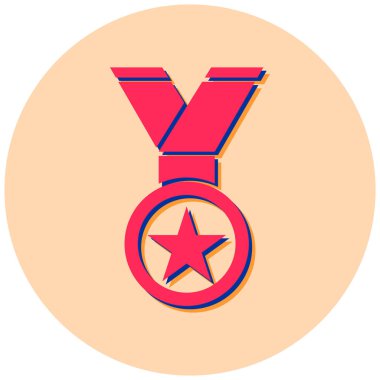 Madalya. Web simgesi basit illüstrasyon