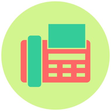 faks. Web simgesi basit illüstrasyon