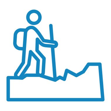 Dağ. Web simgesi basit illüstrasyon