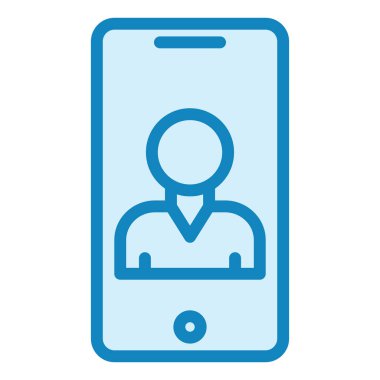 Video çağrısı. Web simgesi basit illüstrasyon 