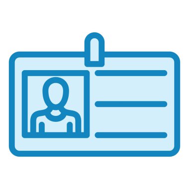 Kimlik kartı simgesi, vektör illüstrasyonu