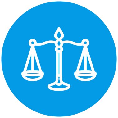 Modern b 'nin vektör illüstrasyonu adaletin ikonundan yoksun