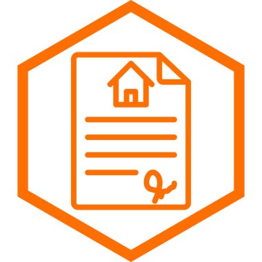 Emlak anlaşması ikonu. vektör illüstrasyonu