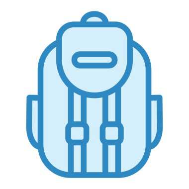 Sırt çantası. Web simgesi basit illüstrasyon