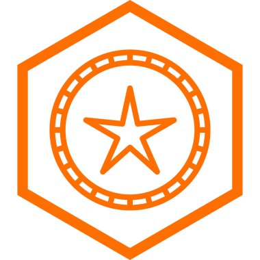 Moda biçimi izole edilmiş arkaplan yıldız simgesi