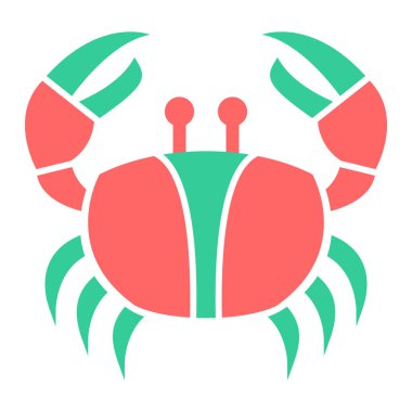 Yengeç simgesi vektör illüstrasyonu