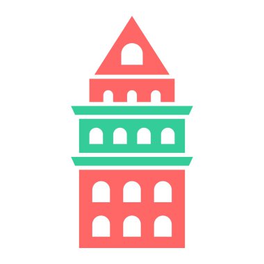 Bir bina simgesinin vektör illüstrasyonu