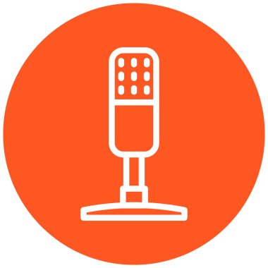 Mikrofon. Web simgesi basit illüstrasyon