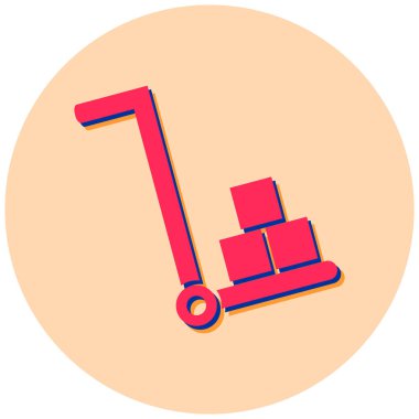 Teslimat. Web simgesi basit illüstrasyon