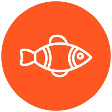 Balık. Web simgesi basit illüstrasyon