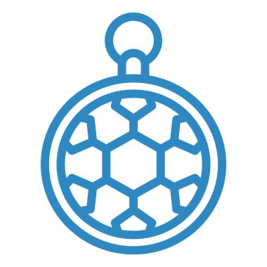 Noel topu ikonu vektör illüstrasyonu