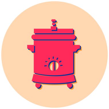 Mutfak aletleri düz simge, vektör illüstrasyonu