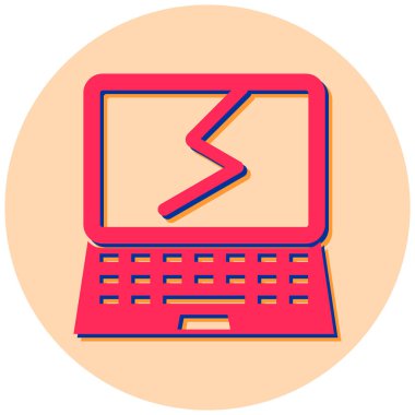 Bilgisayar. Web simgesi basit illüstrasyon