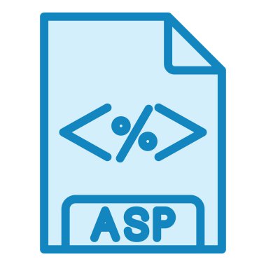 ASP dosya biçimi vektör illüstrasyonu