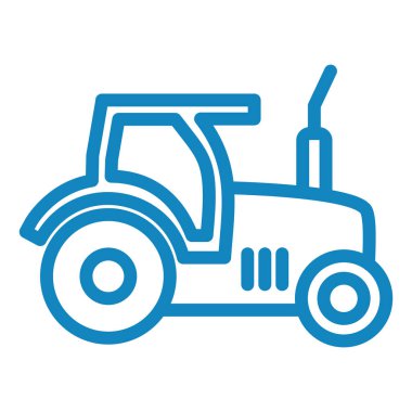 Traktör ikon vektör illüstrasyonu