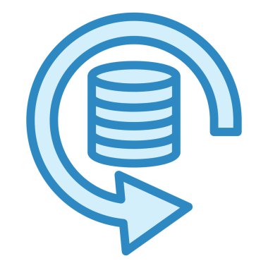 Veri Kurtarma. Web simgesi basit illüstrasyon 