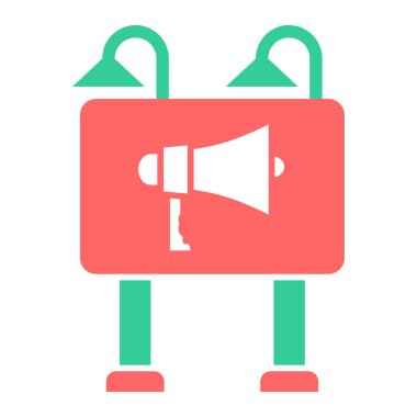 Megafon. Web simgesi basit illüstrasyon