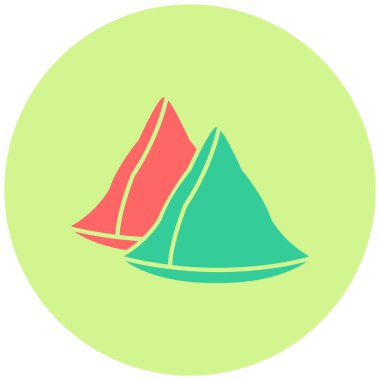 Samosas simgesinin vektör illüstrasyonu