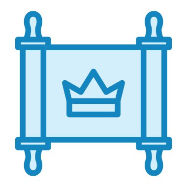 Papirüs simgesi vektör illüstrasyonu