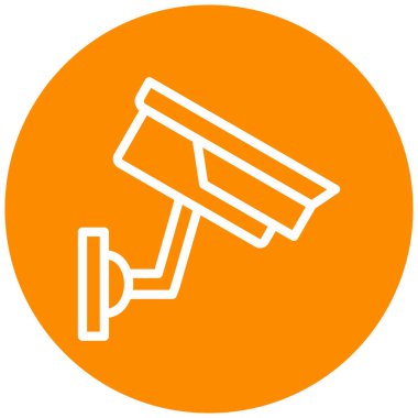 Güvenlik kamerası simgesi, vektör illüstrasyonu