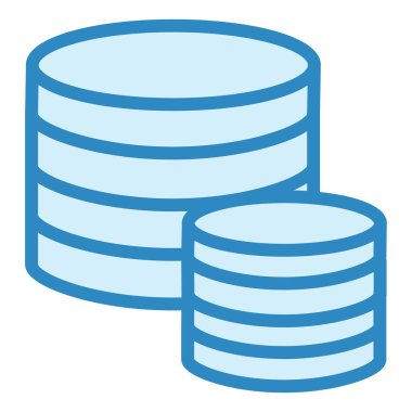 veritabanı. Web simgesi basit illüstrasyon