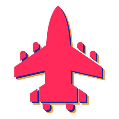 Uçak ikonu. Web için uçak vektör simgelerinin düz çizimi