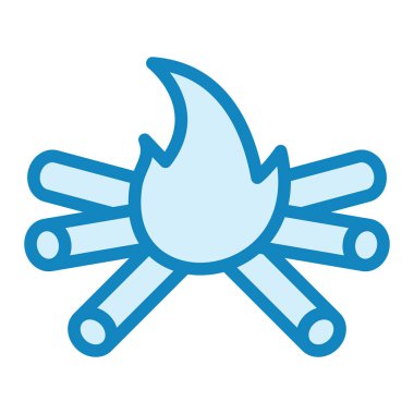 Şenlik Ateşi simgesinin vektör illüstrasyonu