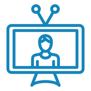 TV simgesi vektör illüstrasyonu