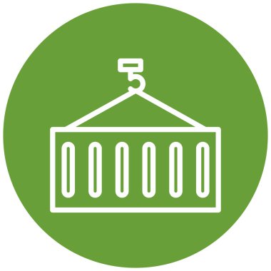 Kargo konteyner kutsal kişilerin resmi, vektör çizim