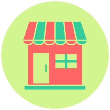 Fırın Dükkanı. Web simgesi basit illüstrasyon