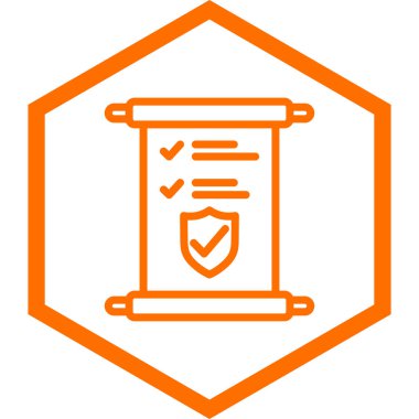 Modern sigorta ikonunun vektör illüstrasyonu