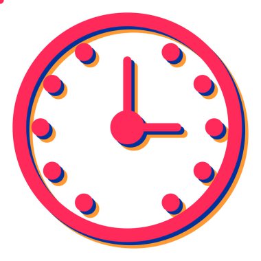 Saat simgesi. Web için düz zaman çizelgesi vektör simgeleri